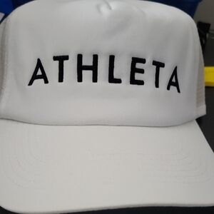 Athleta White and Black Logo Cap